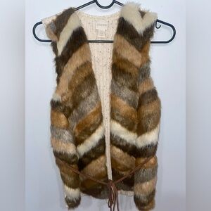Chico's Multicolor Faux Fur Vest